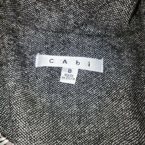 CAbi Coat Womans 8 Gray Wool Tweed Shakespeare Swing Professional corpcore - Picture 5 of 8